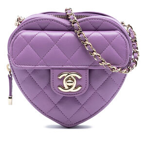Pre-Loved Chanel Mini Lambskin CC in Love Heart Crossbody